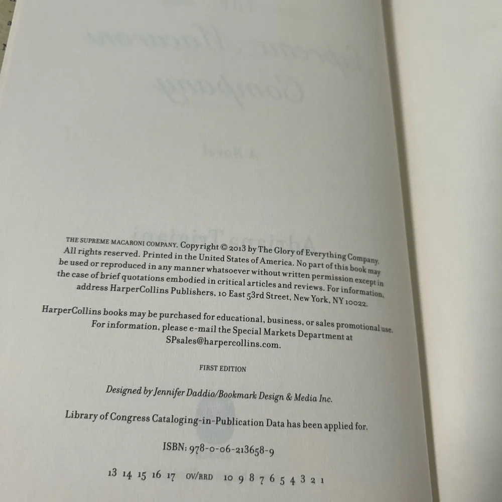 The Supreme Macaroni Company By Adriana Trigiani